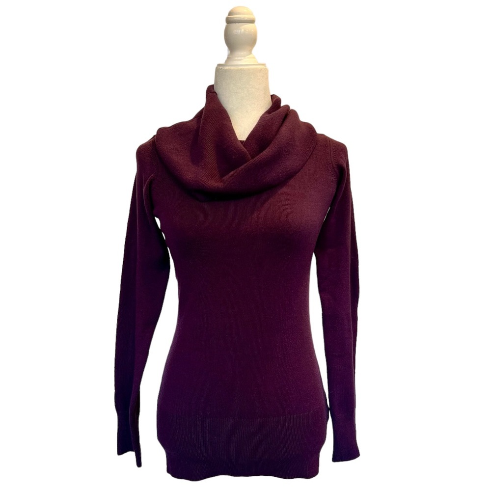 French Connection Cowl Neck Sweater, purple, size XS